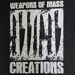 HANES WEAPONS OF MASS CREATIONS SZ L BLACK WHITE